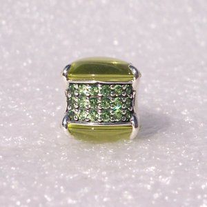 Pandora Colours Green Oval Cabochon Charm 925
